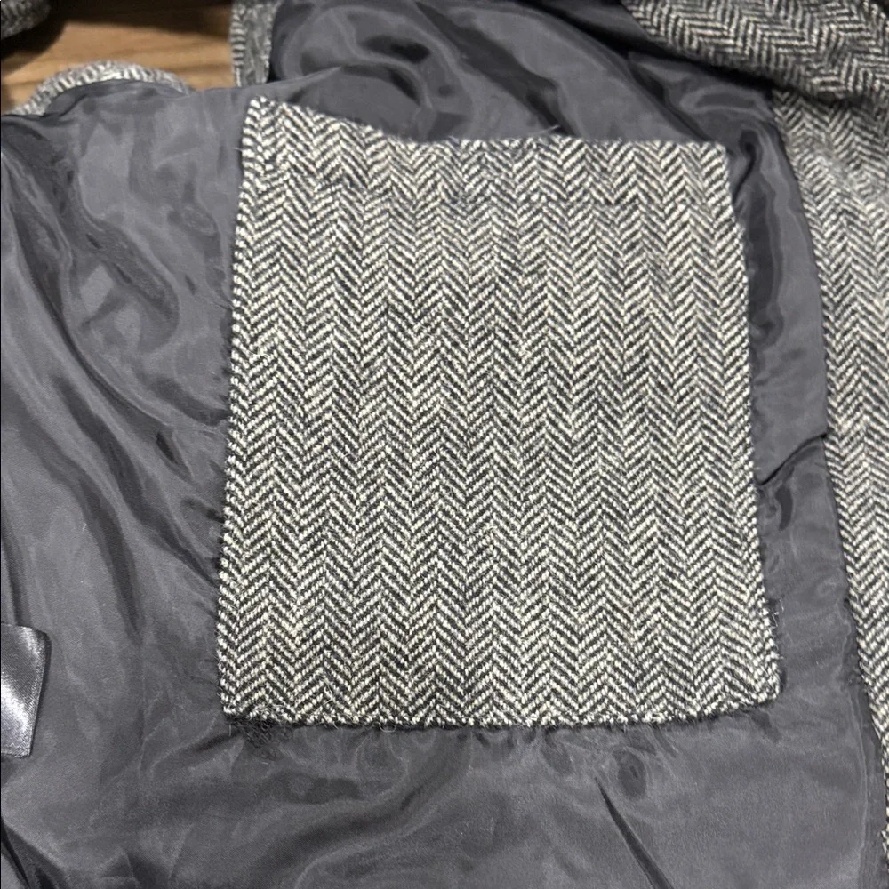 LOGG By H&M Men's Herringbone Quilted Wood Blend Vest Size XL Preppy Business
